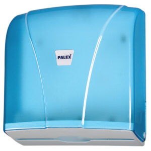 Distributeur de papier essuie-mains pliable en Z, bleu transparent