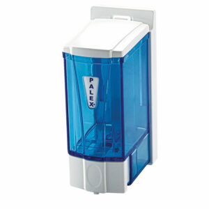 Mini distributeur de savon liquide 250 cc bleu transparent
